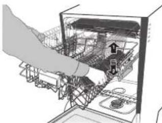 SAMSUNG DW5363PGWQ - Ajuste de la cesta superior - 3