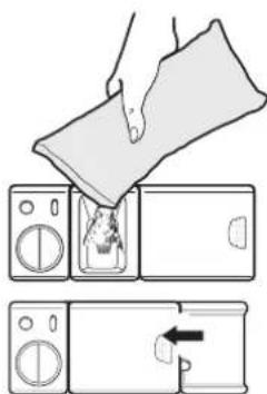 SAMSUNG DW5363PGWQ - Remplissage du réservoir de produit de lavage - 3