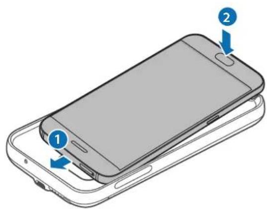 SAMSUNG EPTG930 - Usando a Capa Carregadora Sem Fio - 1
