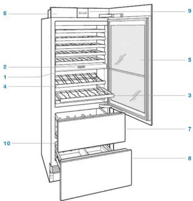 Sub-Zero IW30ARH - Funciones de la unidad para almacenimiento de vinos - 2