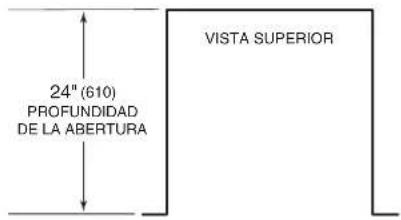 Sub-Zero BW30SPHRH - Dimensiones de abertura - 1