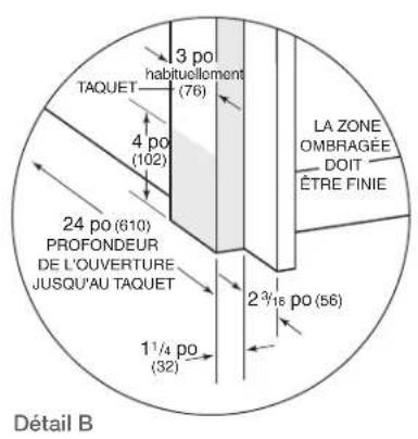 Sub-Zero BW30SPHRH - Dimensions de l'ouverture - 3
