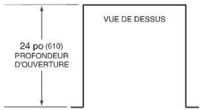Sub-Zero UW24SPHLH - Dimensions de l'ouverture - 1