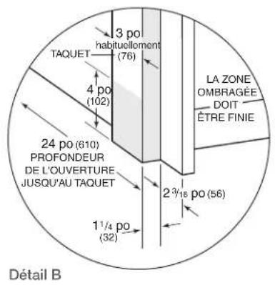Sub-Zero UW24SPHLH - Dimensions de l'ouverture - 3