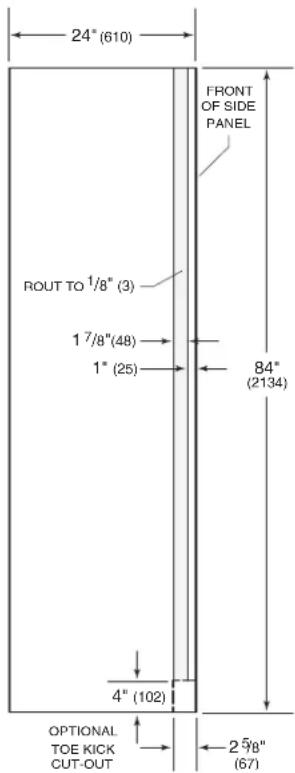 Sub-Zero UW24SPHLH - SIDE PANEL - 1