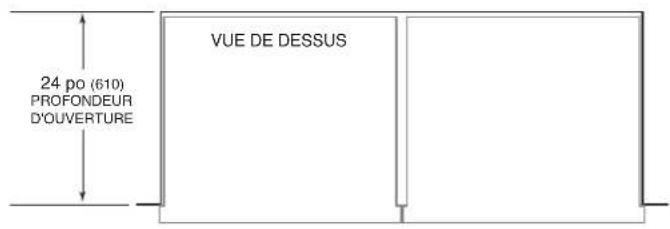 Sub-Zero UW24SPHLH - Dimensions de l'ouverture - 1