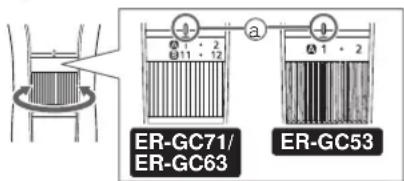 PANASONIC ERGC53 - Kesme yüksekliğini ayarlama - 1
