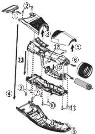 PANASONIC ERGC53 - Entnehmen des integrierten Akkus - 1