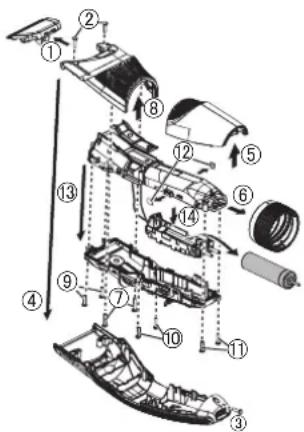 PANASONIC ERGC53 - Remova a bateria recarregável incorporada antes de deitar fora o aparador. - 1