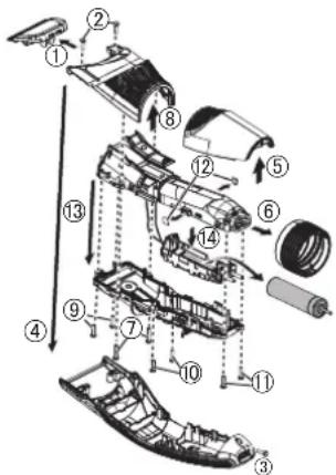PANASONIC ERGC53 - De ingebouwde oplaadbare batterij verwijderen - 1