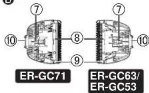 PANASONIC ERGC53 - ▶ Utbytbara delar - 1