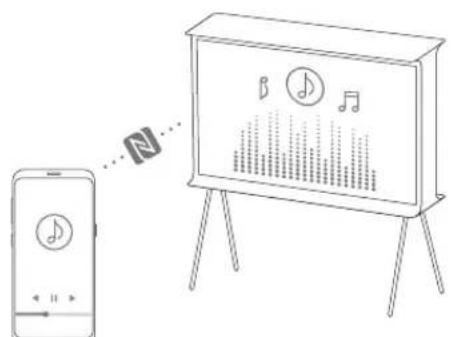 SAMSUNG The Serif QE55LS01TAU - Using the NFC on TV function - 4