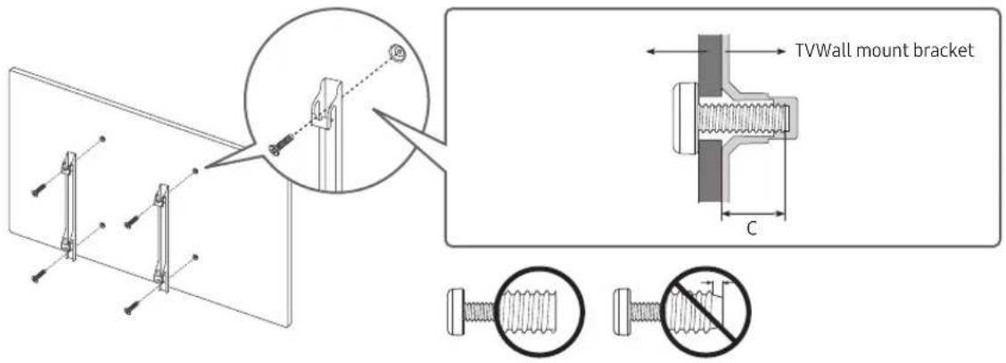 SAMSUNG QLED 65Q74T - Mounting the TV on a wall - 2