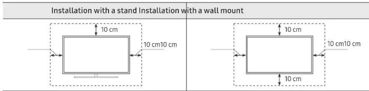 SAMSUNG QLED 65Q74T - Providing proper ventilation for your TV - 1