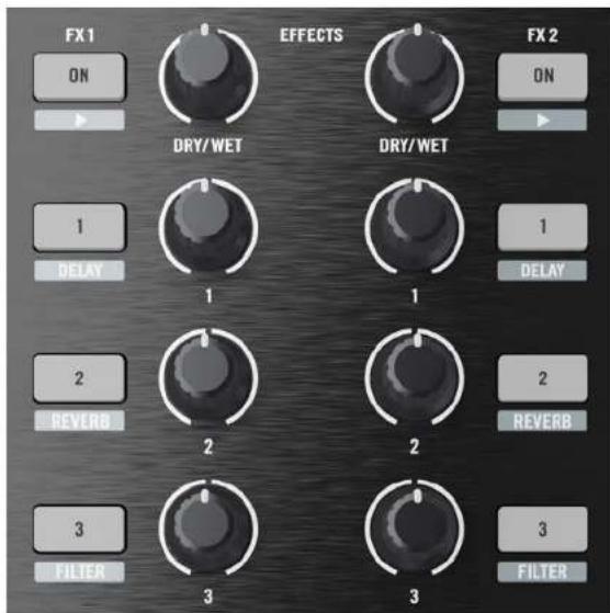 NATIVE INSTRUMENTS Traktor Kontrol X1 - Les Boutons et Potentiometres FX du haut - 1