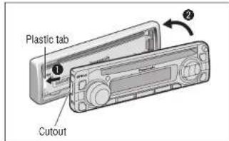 PANASONIC CQDP133U - Install Removable Face Plate - 1