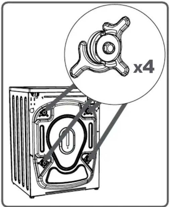 Orima ORM 105 W - CAPITULO -3: INSTALLACION DE LA MAQUINA RETIRANDO LOS TORNILLOS DE SEGURIDAD PARA TRANSPORTE - 1
