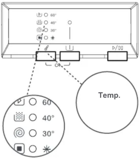 Orima ORM 105 W - 1-Selección de la temperatura - 1