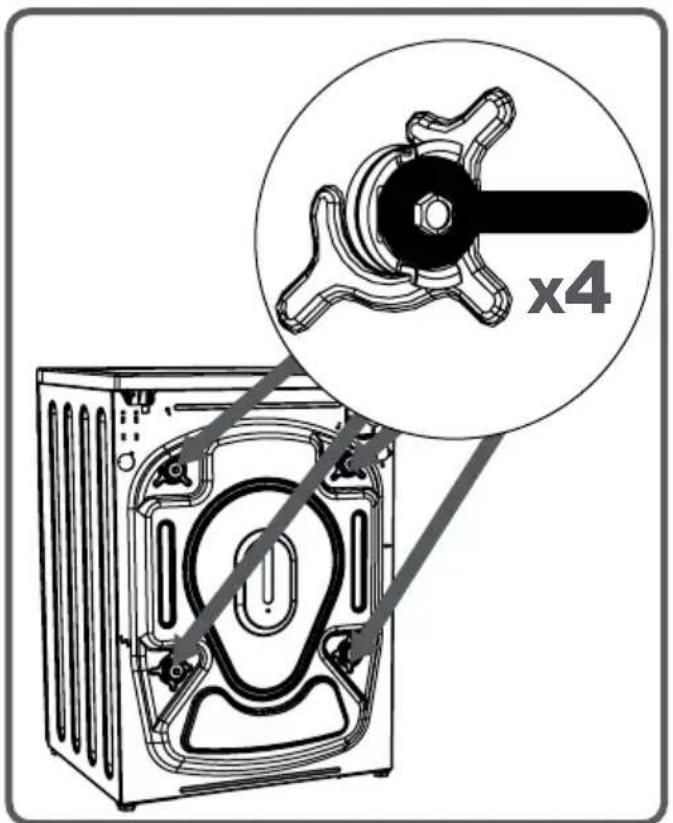 Orima ORM 105 W - CAPITULO -3: INSTALLACION DE LA MAQUINA RETIRANDO LOS TORNILLOS DE SEGURIDAD PARA TRANSPORTE - 2