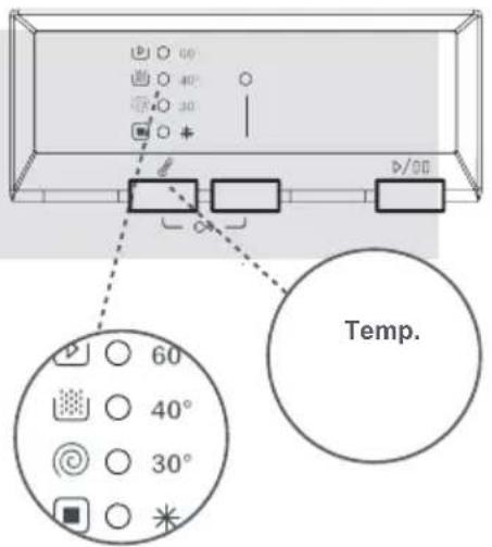 Orima ORM 105 W - 1- Sélection de la température - 1