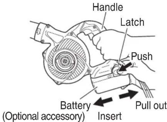 METABO RB 18DSL - REMOVAL AND INSTALLATION METHOD OF BATTERY - 1