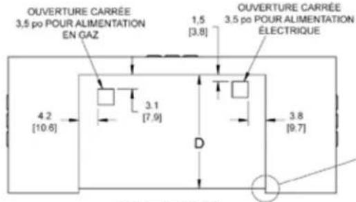 Hestan GMBR36CX2NGOR - DIMENSIONS EN CAS D'ENCASTREMENT: - 5