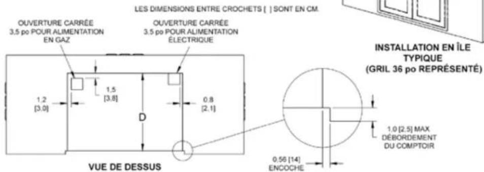 Hestan GMBR36CX2NGOR - DIMENSIONS EN CAS D'ENCASTREMENT: - 2