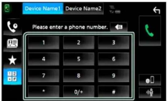 JVC KWM750BT - Enter a phone number with number keys. - 1