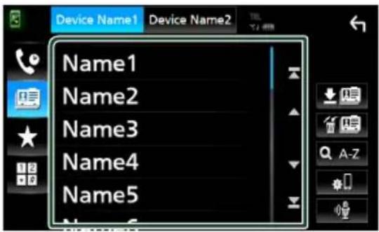 JVC KWM750BT - Select the person you want to call from the list. - 1