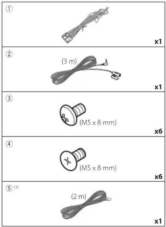 JVC KWM750BT - Supplied accessories for installation - 1