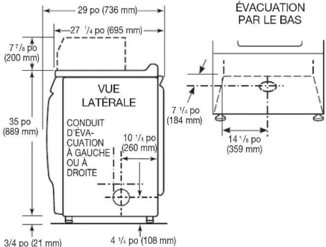 MAYTAG MDE28PDCYW - Dimensions du produit 27 po (68,6 cm) Secheuse - 2