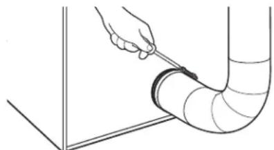 MAYTAG MDE28PDCYW - Raccordement du conduit d'évacuation - 2