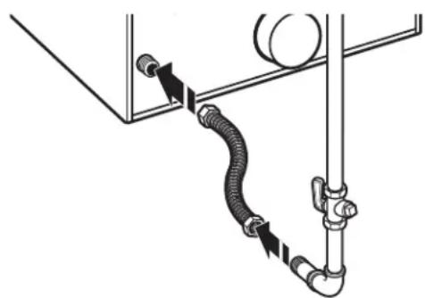 MAYTAG MDE28PDCYW - Flexible metal appliance connector: - 1