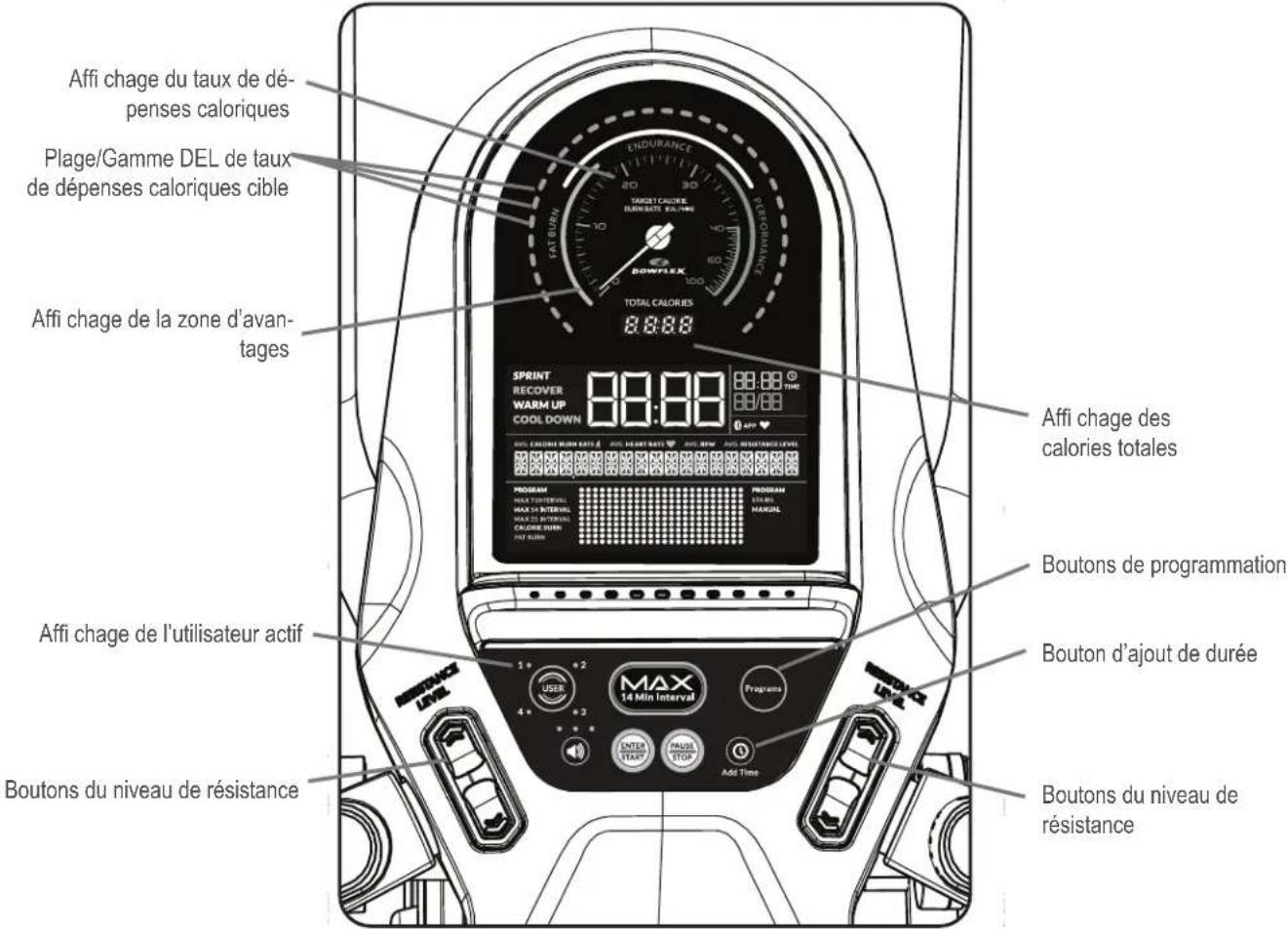 BOWFLEX Max Trainer M8i - AVERTISSEMENT - 1