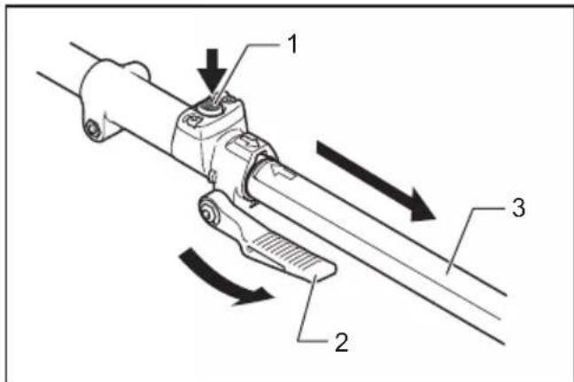 MAKITA KR401MP - Montage du tube de fixation - 4