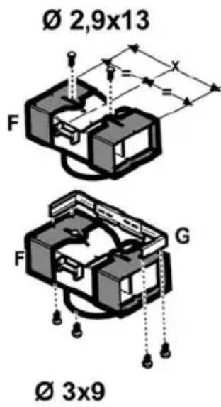 HOOVER HHG 994 X - Assembling the chimney flue support/bracket (3 parts): - 2