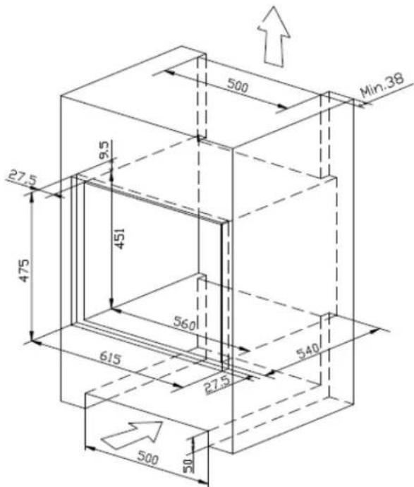 HOOVER HWCB 45 - Installation specifications for built-in purposes - 2