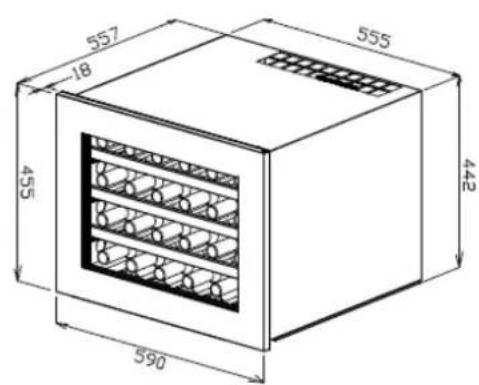 HOOVER HWCB 45 - Installation specifications for built-in purposes - 1