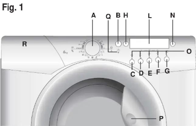 HOOVER VHD 166 I86S - Description des commandes - 1