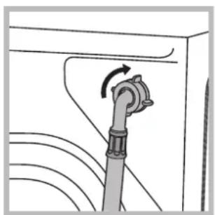INDESIT WIN 101 (EU) - Connecting the water inlet hose - 2