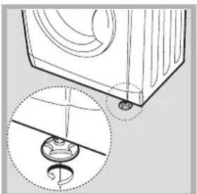 INDESIT IDV 75 (ZA) - Placement du sèche-linge de niveau - 2