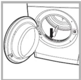 INDESIT IDV 75 (ZA) - Limpieza del filtro antes de cada ciclo - 1