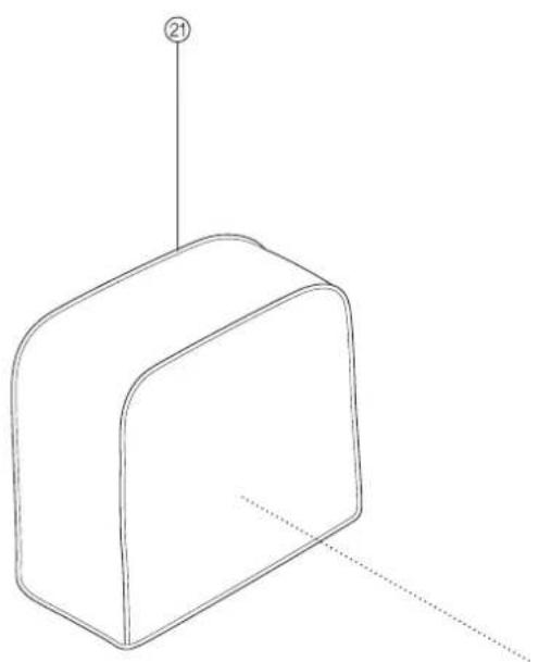 KENWOOD KMM021 - zalożenie a používanie ochranného krytu proti vyšplechnutiu - 3