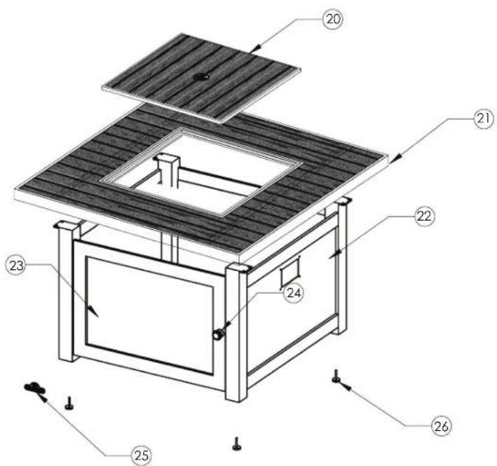 Napoleon MUSK1BZ - DIAGRAMME DE PIECES MUSK2 - 3