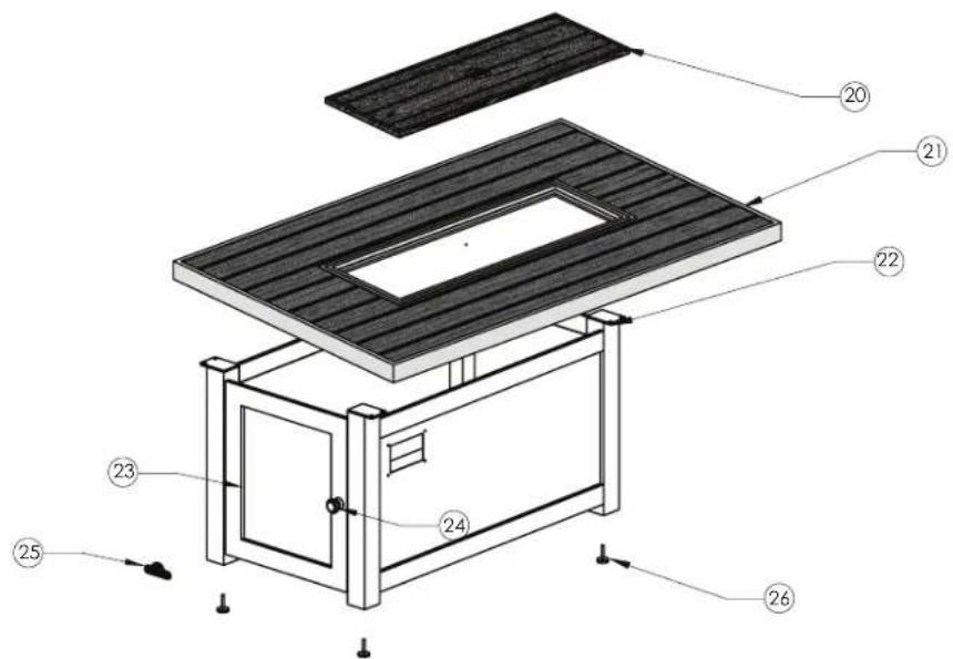 Napoleon MUSK2BZ - PARTS DIAGRAM MUSK1 - 2