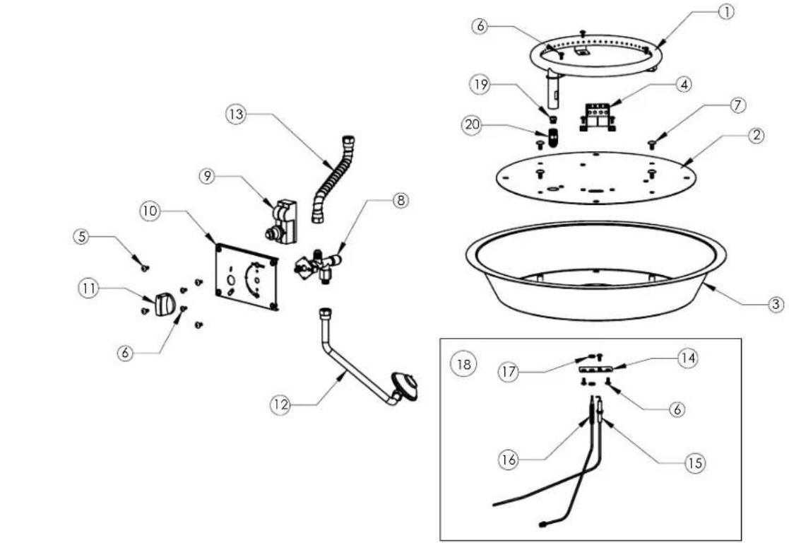 Napoleon VICT2BZ - DIAGRAMME DE PIECES VICT3 - 1