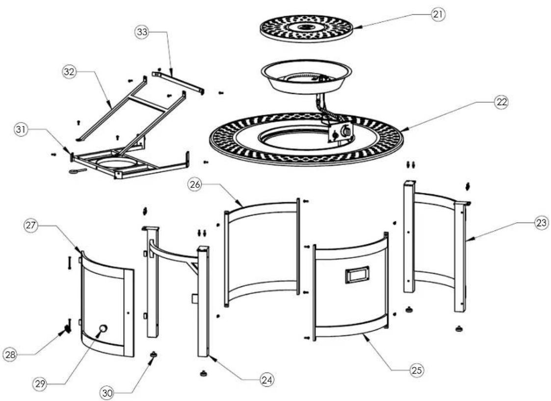 Napoleon VICT2BZ - DIAGRAMME DE PIECES VICT3 - 2