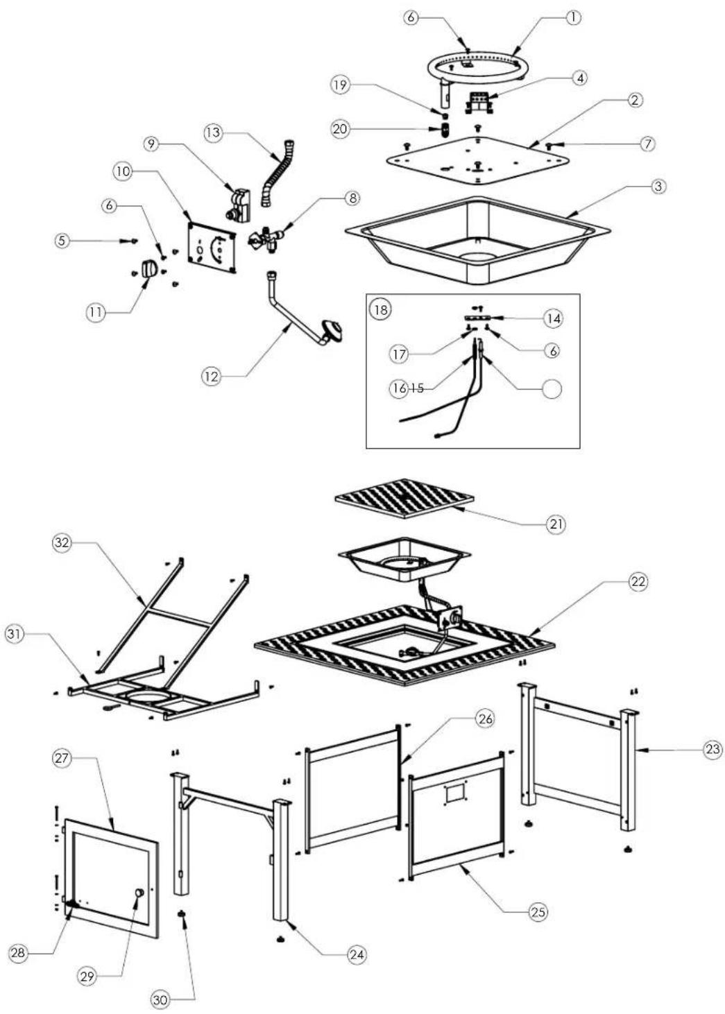 Napoleon VICT2BZ - PARTS DIAGRAM VICT1 - 4