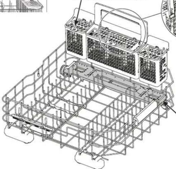 GE CDT845P4NW2 - Chorros de Agua para la Limpieza Profunda de Utensilios de Plata (en algunos modelos) - 3