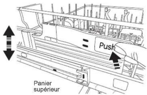 GE CDT845P4NW2 - ⚠ATTENTION Un panier supérieur charge peut être plus lourd qu'il ne semble. Évitez de soulever ou d'abaisser ce panier s'il est chargé afin d'éviter les blessures et d'endommager son contenu. - 1